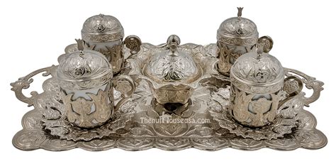 Silver Turkish Coffee set 24034 – The Nut House