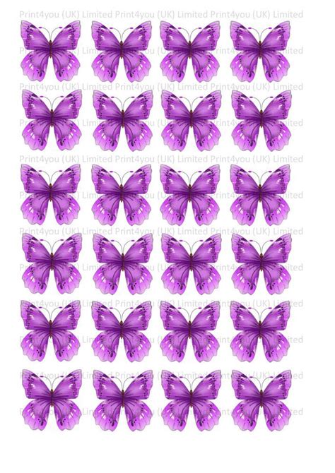 24 butterflies butterfly cake toppers decorations edible approx 4cm wide D10 | Butterfly cakes ...