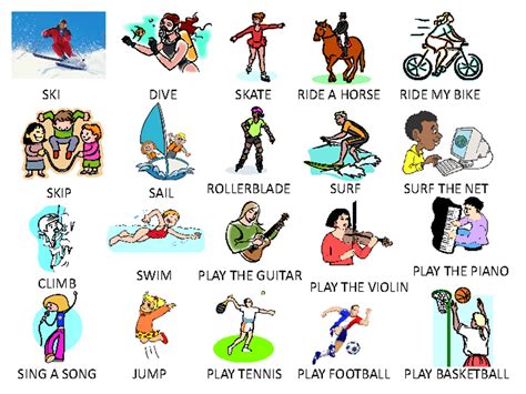 Free Time and Leisure Activities Vocabulary in English