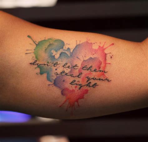 51 Stunning Watercolor Tattoo Ideas You’ll Obsess Over | Watercolor heart tattoos, Watercolor ...