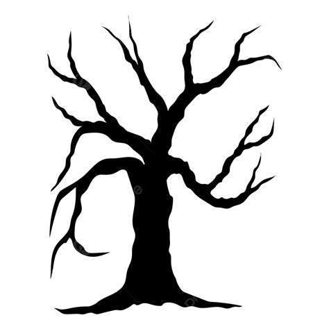 Tree Silhouette Vector, Halloween Tree Vector, Halloween Tree Clipart ...