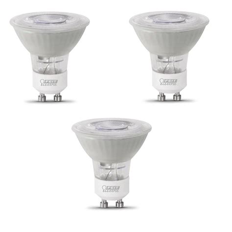 3 PACK Feit 50-Watt Equiv MR16 GU10 Dimmable Frosted Flood LED Light ...