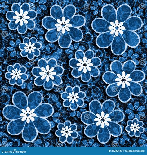 Blue Grunge Flower Scrapbook Paper Royalty Free Stock Photos - Image: 36222428