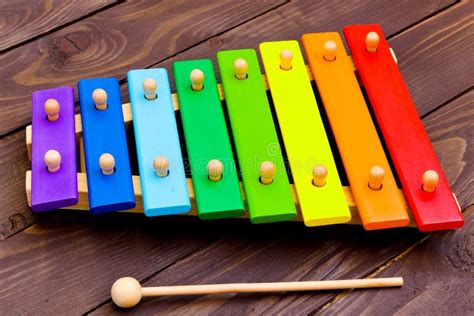 Wooden Rainbow Colors Xylophone Stock Image - Image of colorful, bright ...