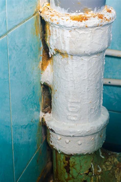 Rusty Old Toilet Waste Pipe in Need of Replacement Stock Photo - Image of equipment, clean ...