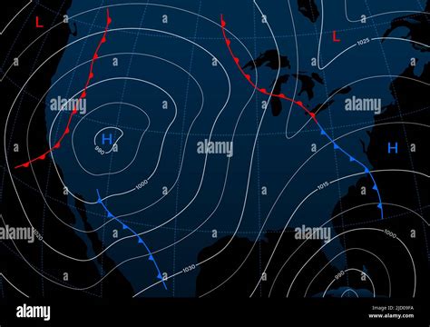 Isobars On A Weather Map