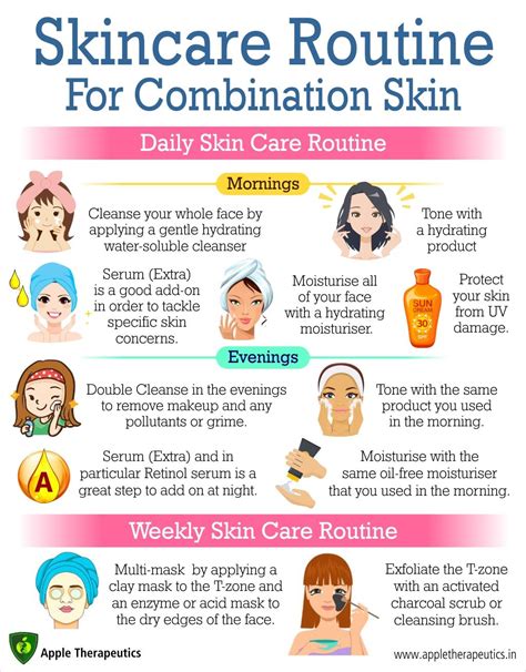 Skincare Routine For Combination Skin | Combination skin care, Combination skin care routine ...