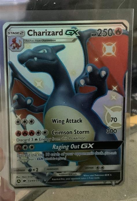 Collectible Card Games Charizard GX Shiny SV49/68 Pokemon Card for TCG Online Hidden Fates ...