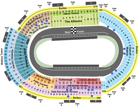 Bristol Motor Speedway Seating Chart And Map