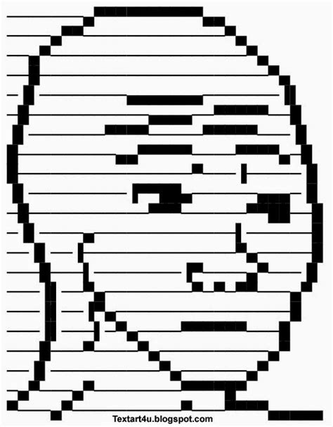 Dat Feel Meme Face ASCII Art For Facebook Status | Cool ASCII Text Art 4 U