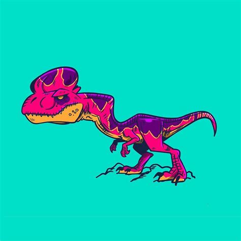 Michael Spiers on Instagram: “Dilos been somewhere radioactive #dinosaur #art #illustration # ...