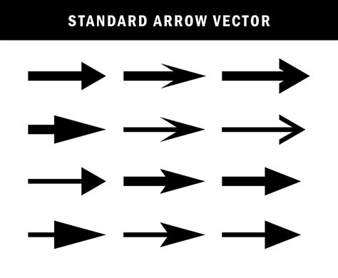 Standard Black Arrow Vectors Vector Art & Graphics | freevector.com