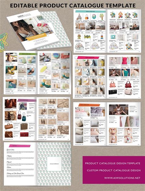 product catalog template for hat catalog, shoe catalog template, hand ...