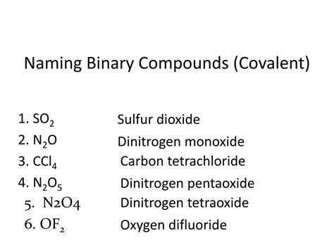 Name Of Binary Molecular Compounds Images Frompo