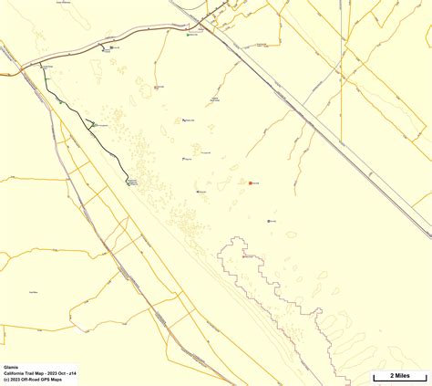 Imperial Sand Dunes North, Glamis - California Trail Map