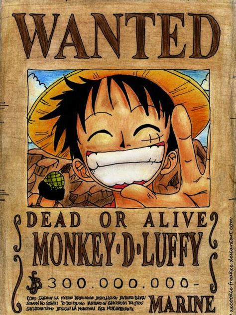 Luffy Wanted Poster Last Poster