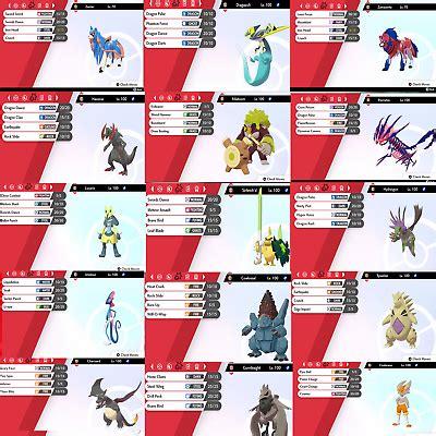 Pokemon Sword & Shield All 400 Ultra Shiny Pokemon 6IV Battle Ready ...