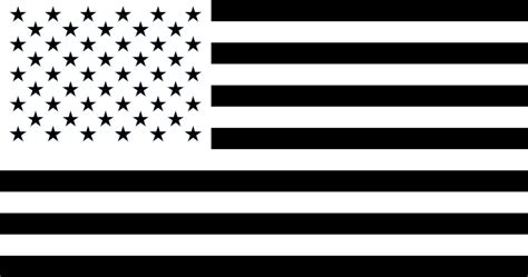 Printable American Flag Clipart Black And White