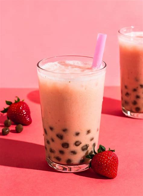 How to Make Mango Boba Strawberry Bubble Tea · Easy Recipe