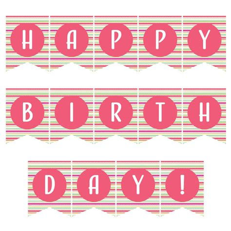 Birthday Banner Printable Free Download - Ideas for the Home