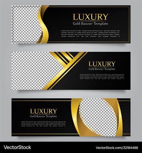 Collection luxury modern banner design Royalty Free Vector