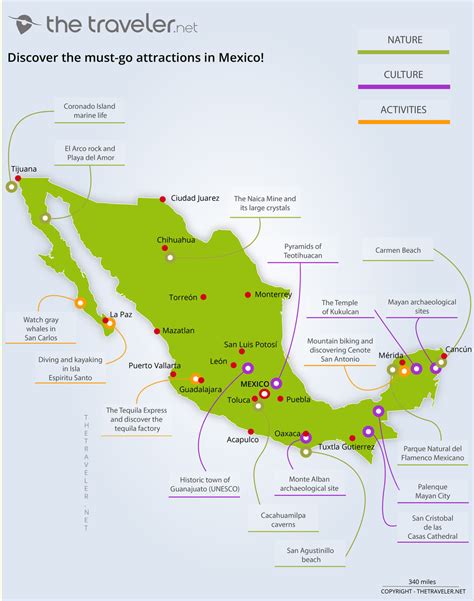 Mexico Tourist Attractions Map | Images and Photos finder