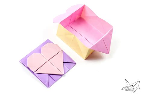 Origami Opening Heart Box / Envelope Tutorial - Francis Ow - Paper Kawaii