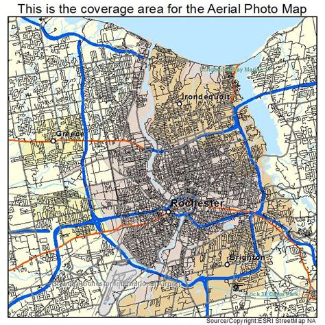 Aerial Photography Map of Rochester, NY New York