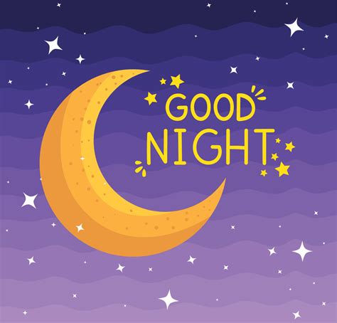 good night lettering card 11250969 Vector Art at Vecteezy