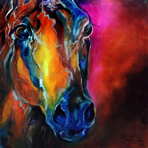 Daily Paintings ~ Fine Art Originals by Marcia Baldwin: ALLURE ARABIAN ABSTRACT HORSE EQUINE ART ...