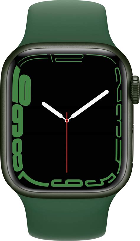 Apple Watch Series 7 (GPS) 41mm Green Aluminum Case with Clover Sport Band Green MKN03LL/A ...