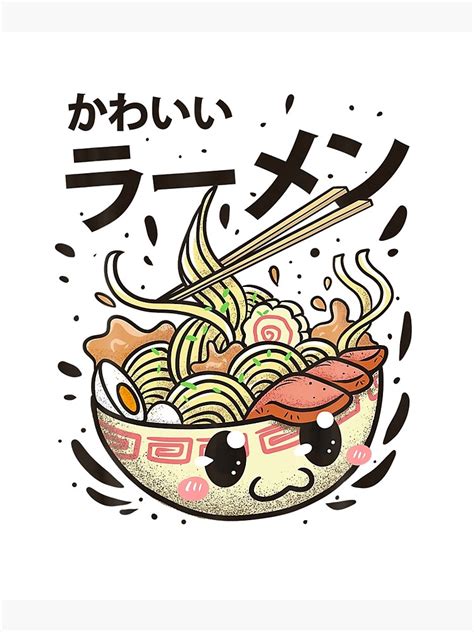 "Kawaii Ramen Bowl Japanese Noodle Anime" Poster by hungvn01 | Redbubble