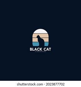 Black Cat Logo Design Vector Stock Vector (Royalty Free) 2023877696 ...