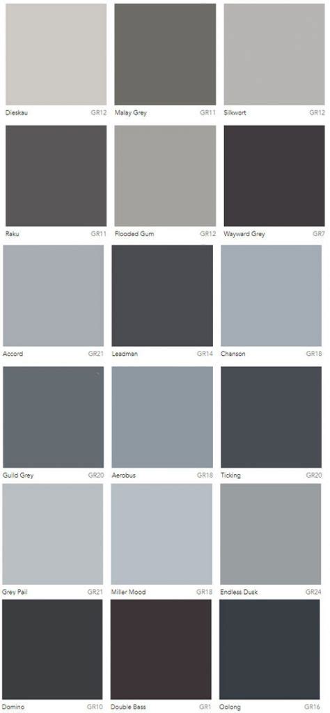 Grey Colour Charts Dulux Australia - Interiors By Color