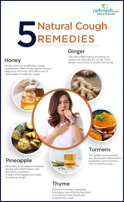 5 Effective Home Remedies To Treat Dry Cough - Infographic