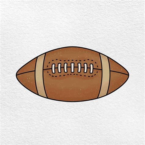 Easy Football Drawing - HelloArtsy