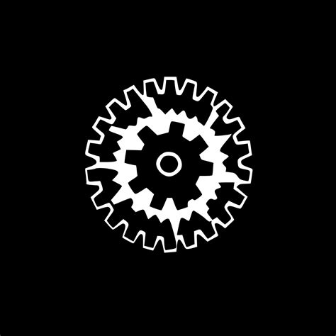 Gear - Black and White Isolated Icon - Vector illustration 23544121 Vector Art at Vecteezy