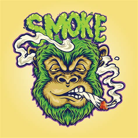 Monkey Smoking Weed Clip Art