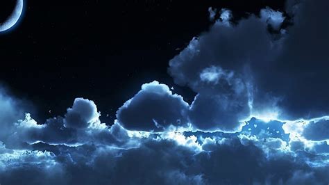 Blue Night Sky Wallpaper