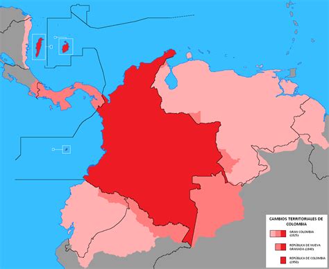 Colombian territorial changes from 1825 to 1950 ... - Maps on the Web