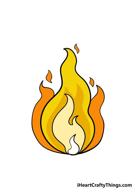 Fire Drawing - How To Draw Fire Step By Step!