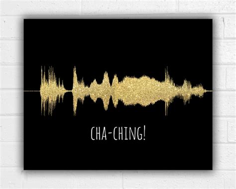 Cha Ching Sound Wave Art Print JPEG FILE ONLY Entrepreneur - Etsy