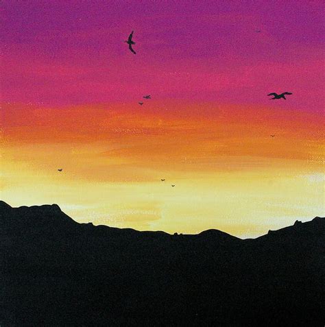 Soaring Sunset by Jera Sky | Sunset painting, Sunset painting acrylic, Sunset painting easy