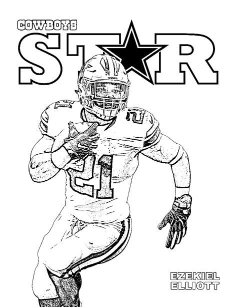 Dallas Cowboys Star Printable Coloring Page - Free Printable Coloring Pages