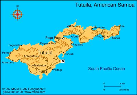 Samoa Islands World Map