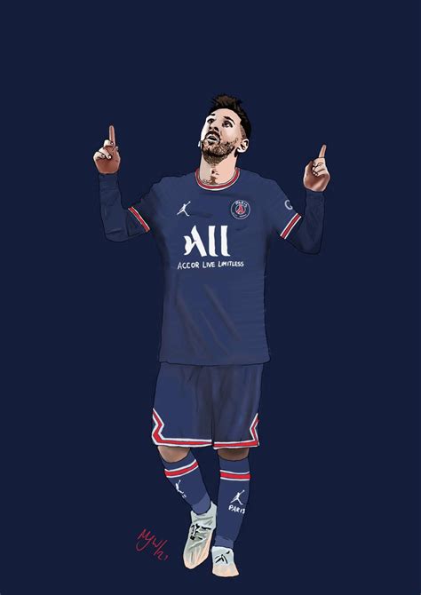 Download Messi PSG Vector Art Wallpaper | Wallpapers.com