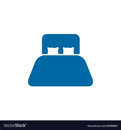 Bed icon logo design template Royalty Free Vector Image