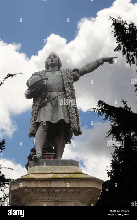 Statue of Cristoforo Colombo Christoper Colombus Salamanca Spain Stock Photo - Alamy