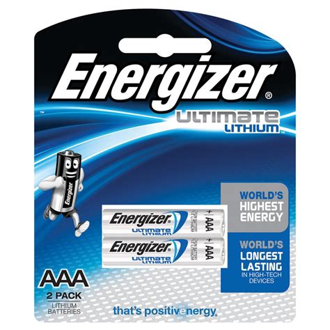 Energizer Ultimate Lithium AAA Batteries Pack 2 | Winc