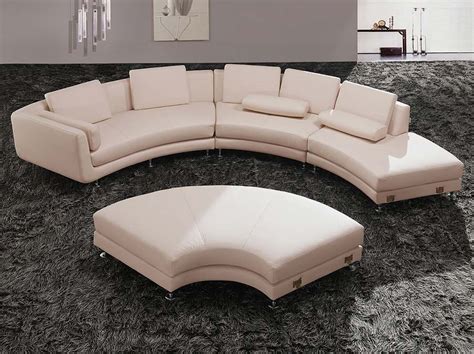 Modern Round bonded Leather Sectional sofa A94 | Leather Sectionals